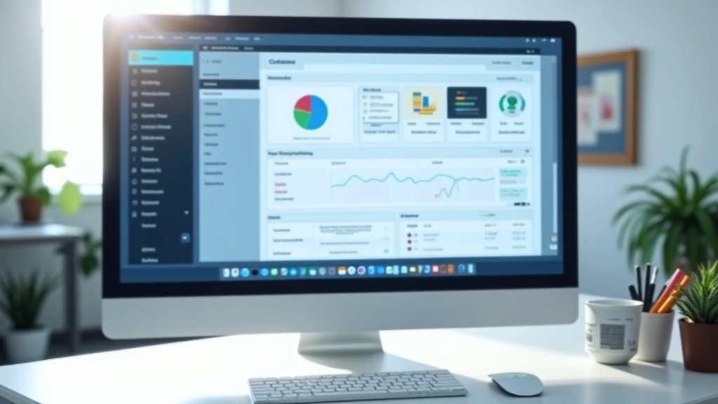 Dashboard mit einklappbarer Seitenleiste und Icon-Navigation auf Desktop-Monitor