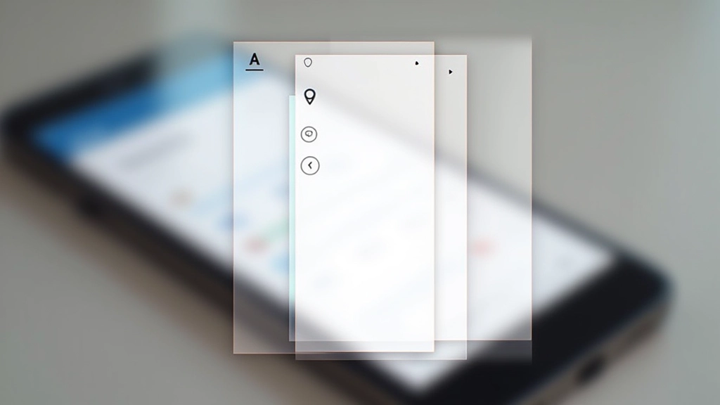 Mobile Smartphone mit ausgeklapptem Drawer-Menü über Dashboard-Inhalt